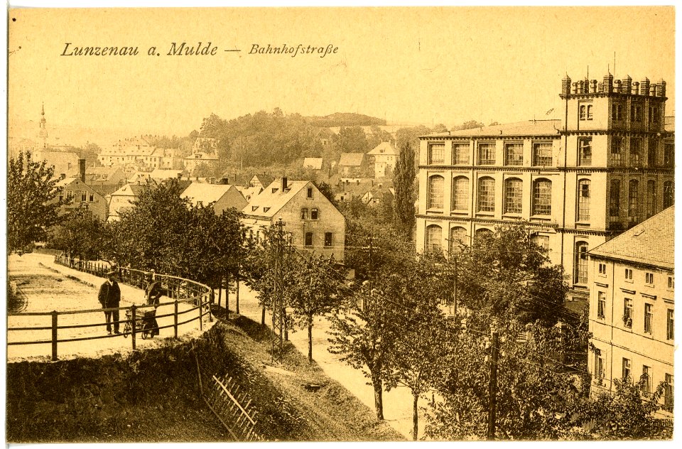 21919-Lunzenau-1921-Bahnhofstraße-Brück & Sohn Kunstverlag