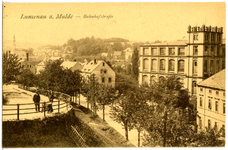 21919-Lunzenau-1921-Bahnhofstraße-Brück & Sohn Kunstverlag