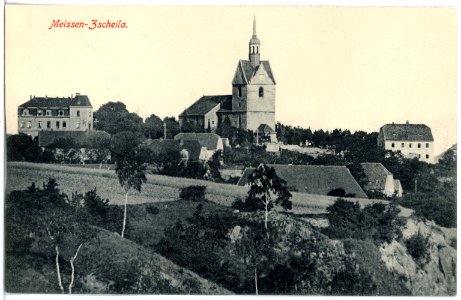19504-Meißen-1915-Zscheila, Trinitatiskirche-Brück & Sohn Kunstverlag