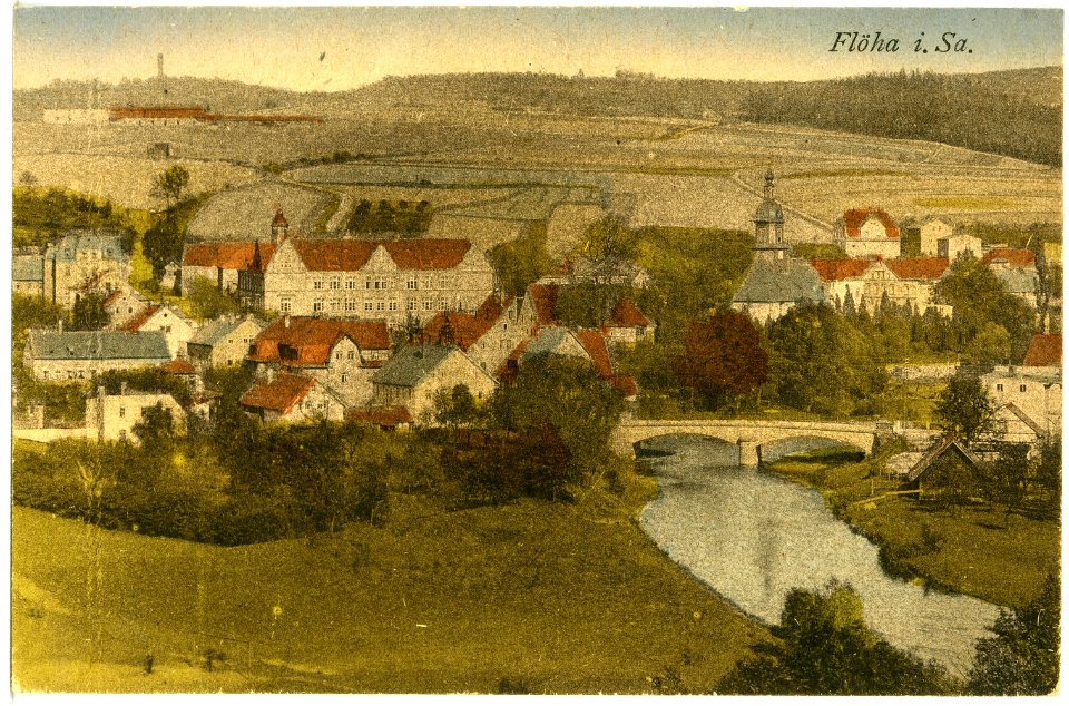 21617-Flöha-1920-Blick auf Flöha-Brück & Sohn Kunstverlag