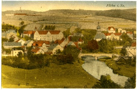 21617-Flöha-1920-Blick auf Flöha-Brück & Sohn Kunstverlag