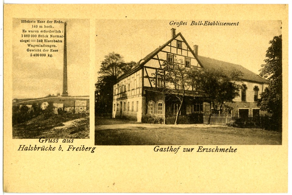 21606-Halsbrücke-1920-Gasthof zur Erzschmelze-Brück & Sohn Kunstverlag