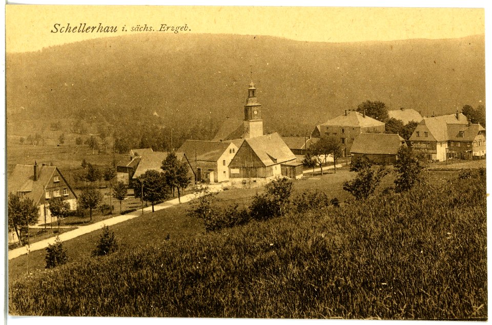 21797-Schellerhau-1920-Blick auf Schellerhau-Brück & Sohn Kunstverlag