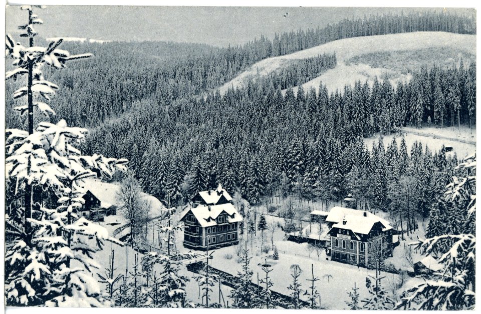 21420-Bärenburg-1919-Hotel Schäfermühle im Winter-Brück & Sohn Kunstverlag