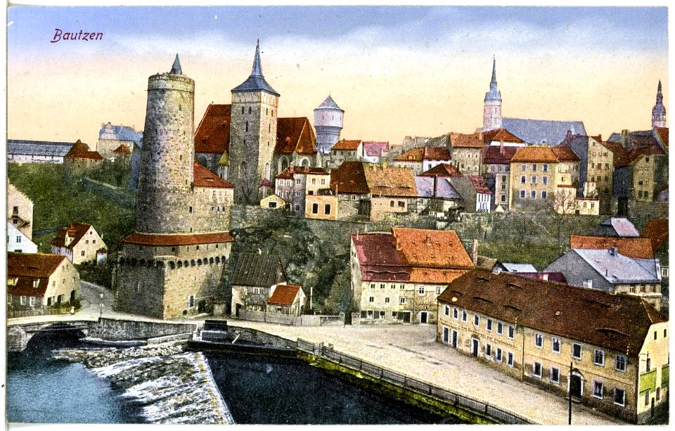 21569-Bautzen-1920-Blick auf Bautzen-Brück & Sohn Kunstverlag