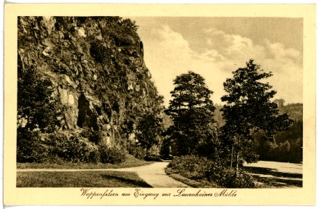 21893-Lauenhain-1921-Lauenhainer Mühle Wappenfelsen-Brück & Sohn Kunstverlag