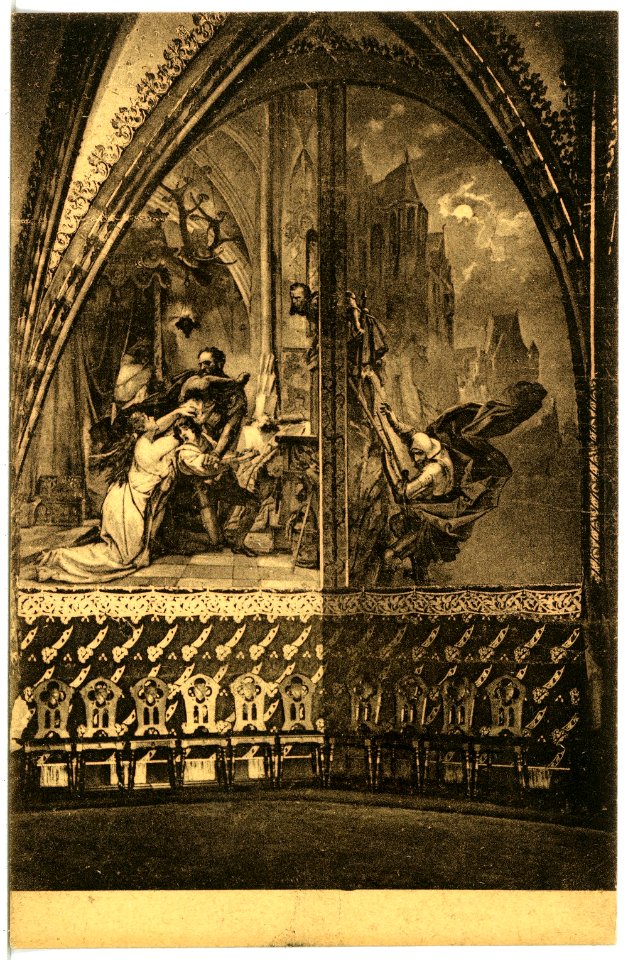 21686-Meißen-1920-Inneres der Albrechtsburg - Prinzenraub-Brück & Sohn Kunstverlag