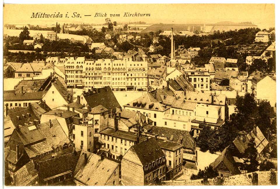 21827-Mittweida-1921-Blick vom Kirchturm auf Mittweida-Brück & Sohn Kunstverlag