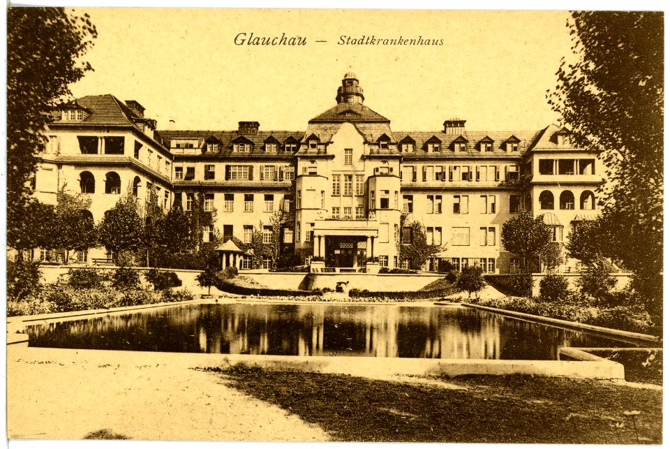 21905-Glauchau-1921-Stadtkrankenhaus-Brück & Sohn Kunstverlag
