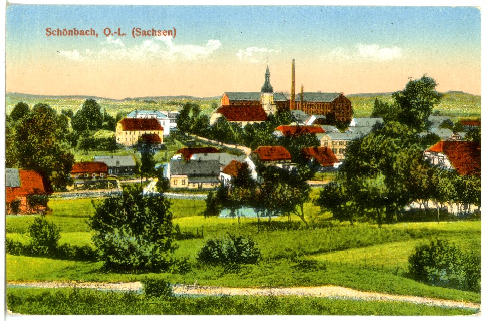 21785-Schönbach-1920-Blick auf Schönbach-Brück & Sohn Kunstverlag