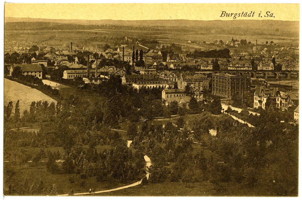 21588-Burgstädt-1920-Blick auf Burgstädt-Brück & Sohn Kunstverlag