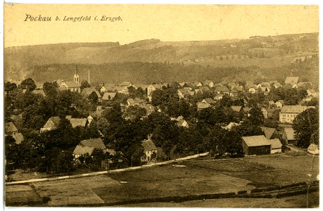 21704-Pockau-1920-Blick auf Pockau-Brück & Sohn Kunstverlag