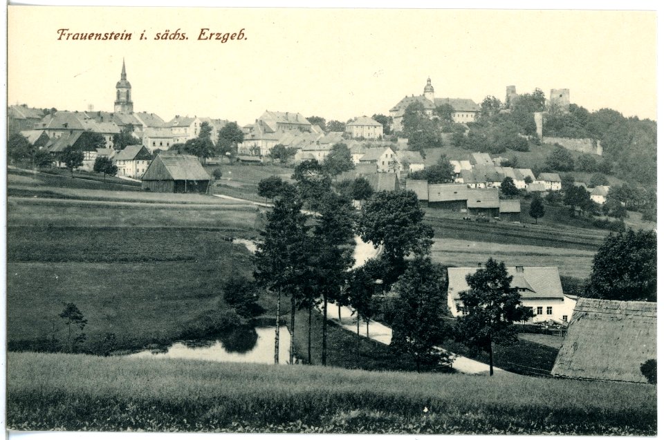 21016-Frauenstein-1918-Blick auf Frauenstein-Brück & Sohn Kunstverlag