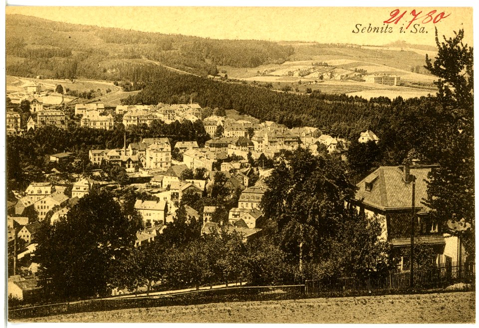 21780-Sebnitz-1920-Blick auf Sebnitz-Brück & Sohn Kunstverlag