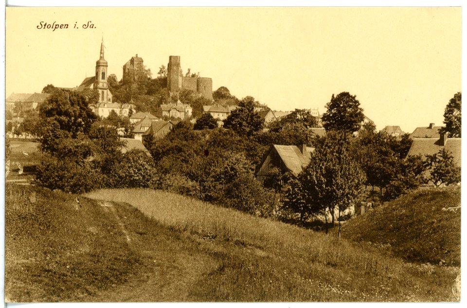 21761-Stolpen-1920-Blick auf Stolpen-Brück & Sohn Kunstverlag