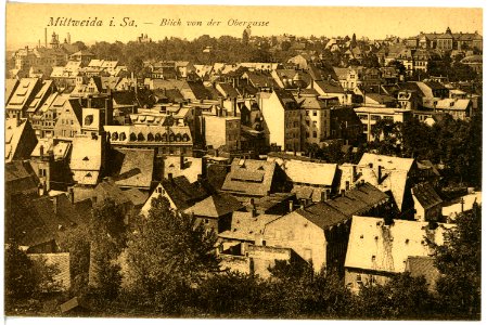 21823-Mittweida-1921-Blick von der Obergasse auf Mittweida-Brück & Sohn Kunstverlag