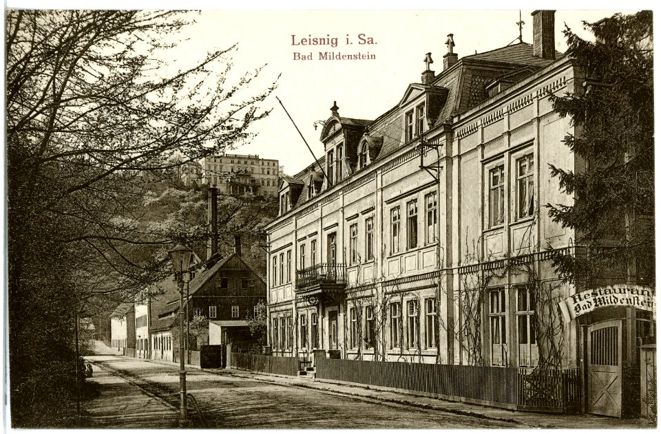 20560-Leisnig-1917-Restaurant "Bad Mildenstein"-Brück & Sohn Kunstverlag