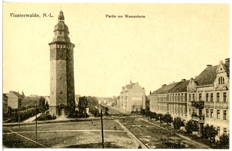 20686-Finsterwalde-1917-Am Wasserturm-Brück & Sohn Kunstverlag