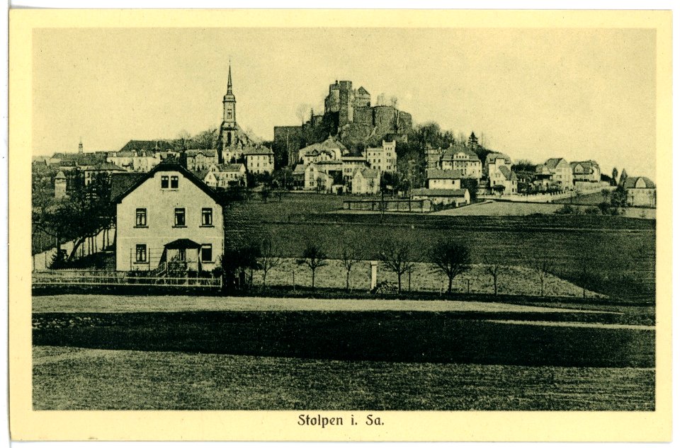20808-Stolpen-1918-Blick auf Stolpen-Brück & Sohn Kunstverlag