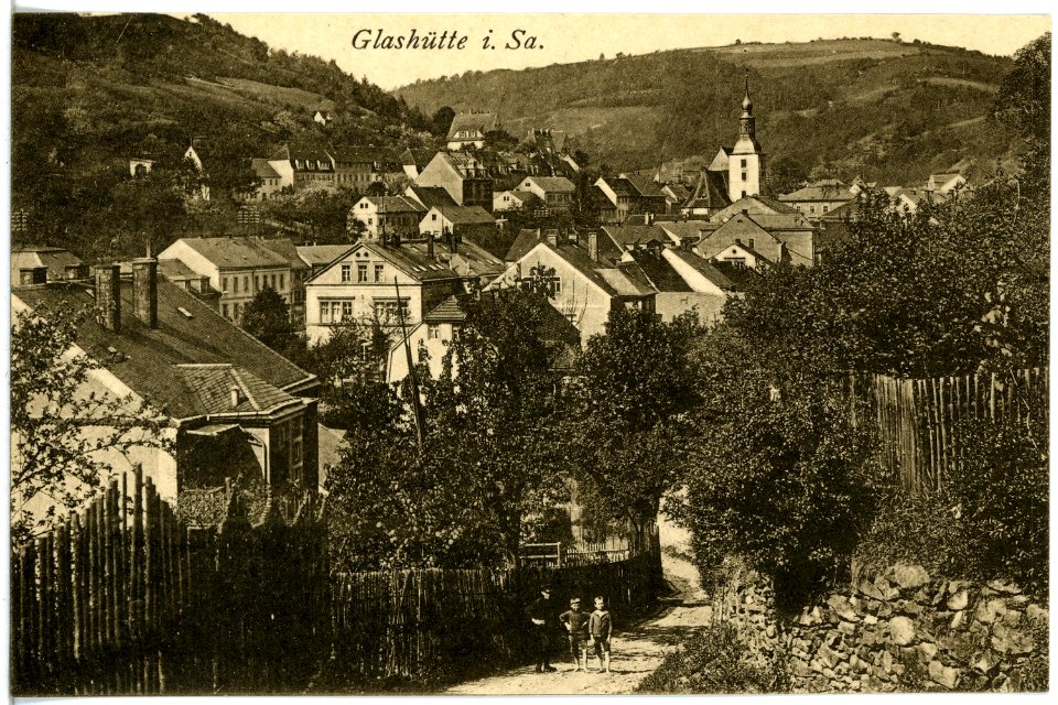 20724-Glashütte-1917-Blick auf Glashütte-Brück & Sohn Kunstverlag