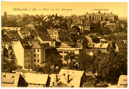 21828-Mittweida-1921-Blick von der Obergasse auf Mittweida-Brück & Sohn Kunstverlag
