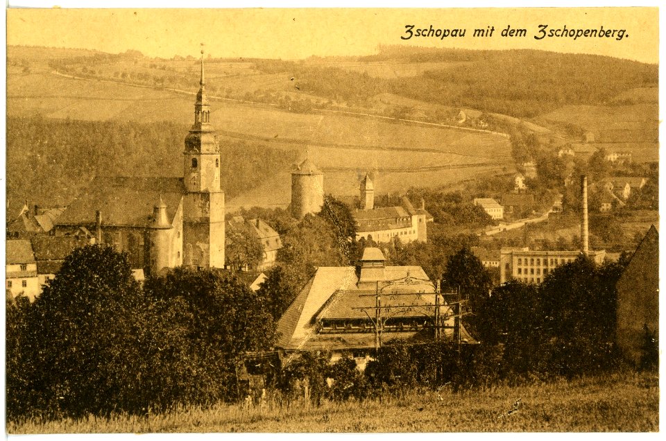 20574-Zschopau-1917-Blick auf Zschopau mit dem Zschopenberg-Brück & Sohn Kunstverlag