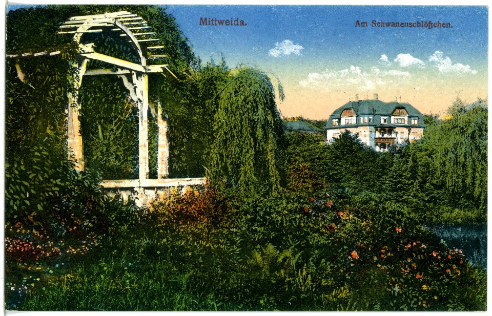 21009-Mittweida-1918-Schwanenschlößchen-Brück & Sohn Kunstverlag