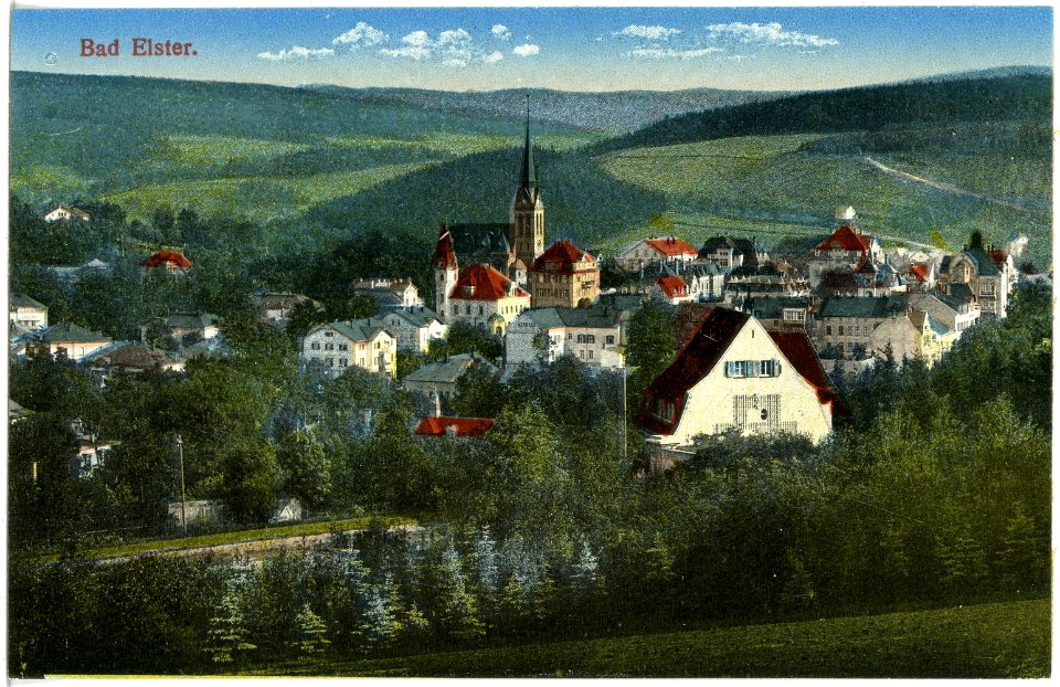 20633-Bad Elster-1917-Blick auf Bad Elster-Brück & Sohn Kunstverlag