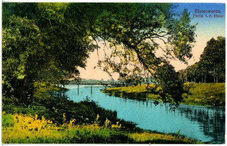 20847-Elsterwerda-1918-Partie an der Elster-Brück & Sohn Kunstverlag