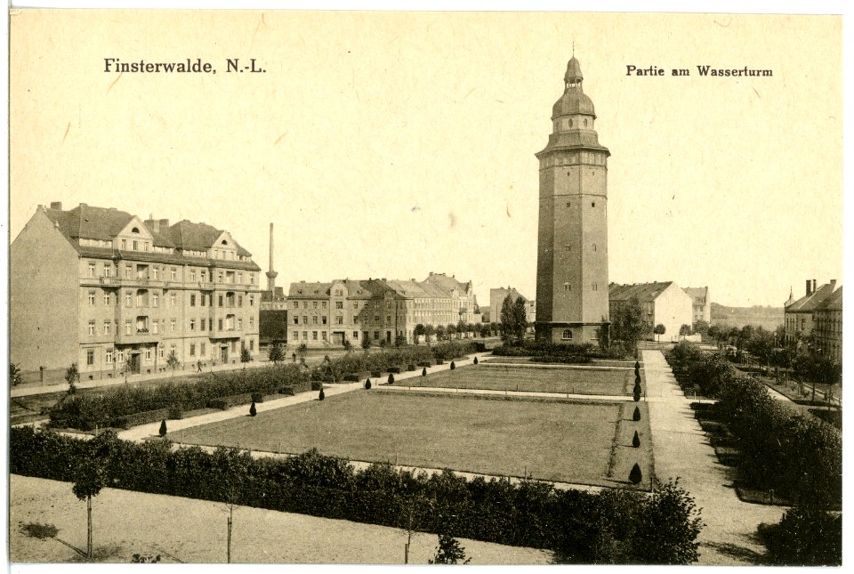 20687-Finsterwalde-1917-Am Wasserturm-Brück & Sohn Kunstverlag