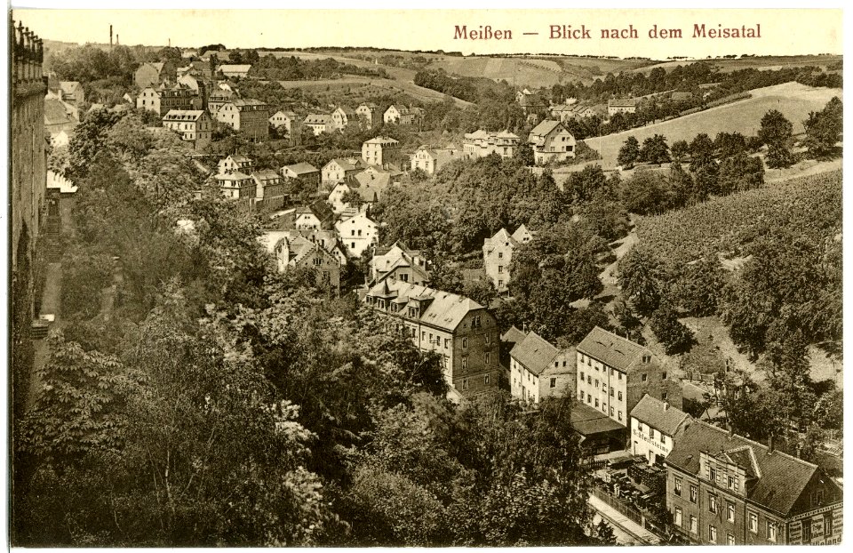 20551-Meißen-1917-Blick nach dem Meisatal-Brück & Sohn Kunstverlag