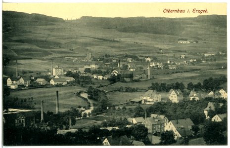 21155-Olbernhau-1919-Blick auf Olbernhau-Brück & Sohn Kunstverlag
