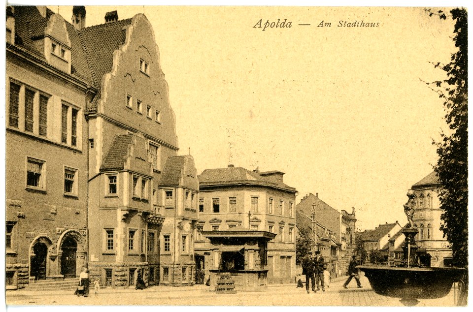 21049-Apolda-1918-Am Stadthaus-Brück & Sohn Kunstverlag