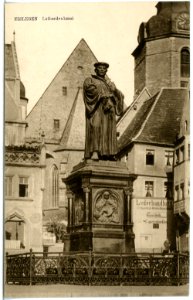 21371-Eisleben-1919-Lutherdenkmal-Brück & Sohn Kunstverlag