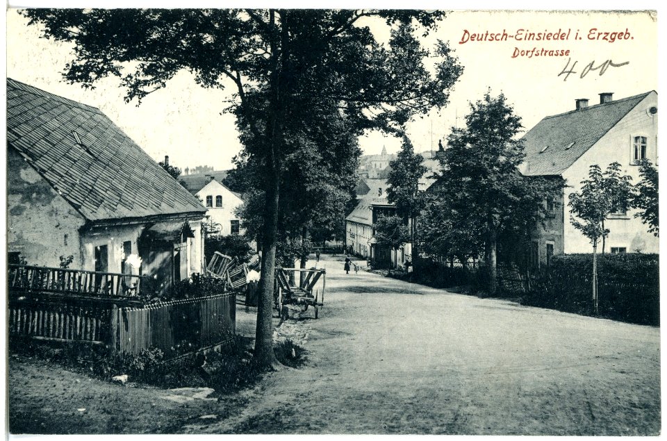 21111-Deutsch-Einsiedel-1919-Dorfstraße-Brück & Sohn Kunstverlag