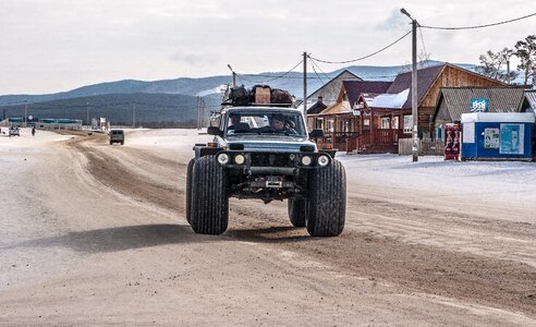 Lake baikal all-terrain vehicle 4x4 photo