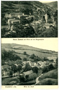 20569-Glashütte-1917-Oberer Stadtteil, Stadtmitte, Bürgerschule-Brück & Sohn Kunstverlag