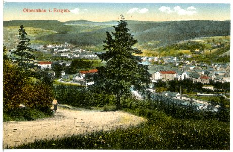 21152-Olbernhau-1919-Blick auf Olbernhau-Brück & Sohn Kunstverlag