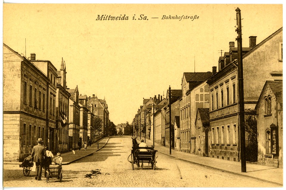 21833-Mittweida-1921-Bahnhofstraße-Brück & Sohn Kunstverlag