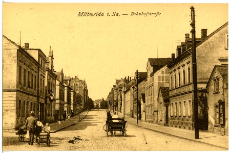 21833-Mittweida-1921-Bahnhofstraße-Brück & Sohn Kunstverlag