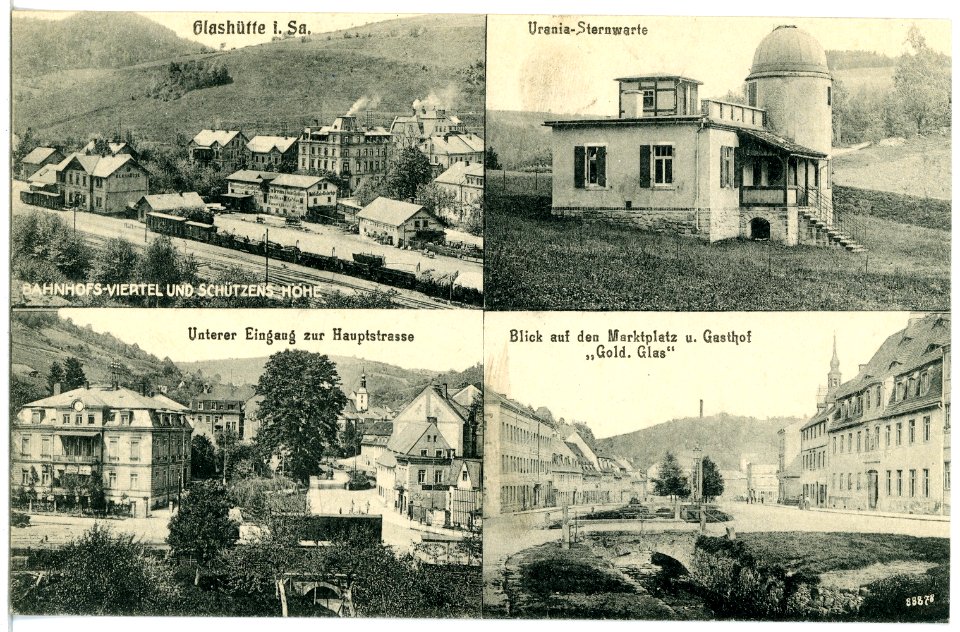 20571-Glashütte-1917-verschiedene Stadtansichten-Brück & Sohn Kunstverlag