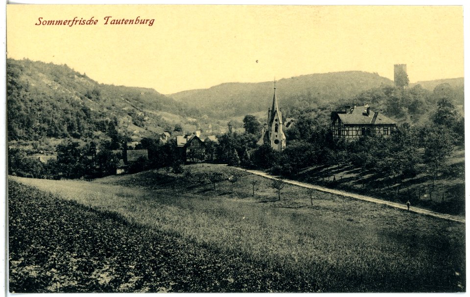 21206-Tautenburg-1919-Blick auf Tautenburg-Brück & Sohn Kunstverlag