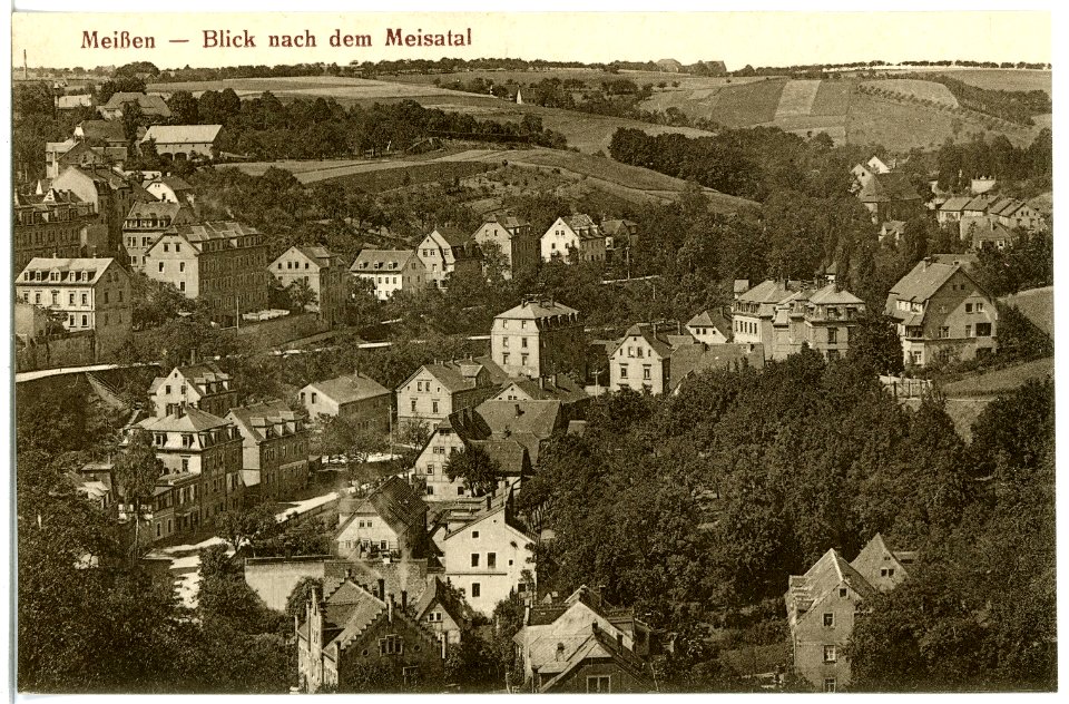20550-Meißen-1917-Blick nach dem Meisatal-Brück & Sohn Kunstverlag