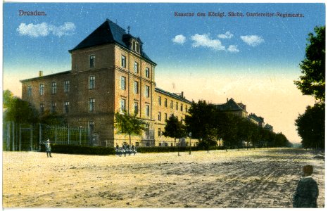 20603-Dresden-1917-Kaserne des Königlich Sächsischen Gardereiter-Regiments-Brück & Sohn Kunstverlag