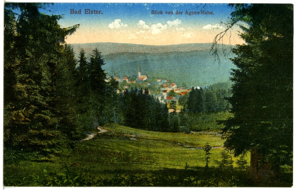 20630-Bad Elster-1917-Blick von der Agnesruh-Brück & Sohn Kunstverlag