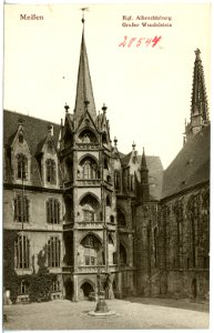 20544-Meißen-1917-Albrechtsburg, Großer Wendelstein, Albrecht-Denkmal-Brück & Sohn Kunstverlag
