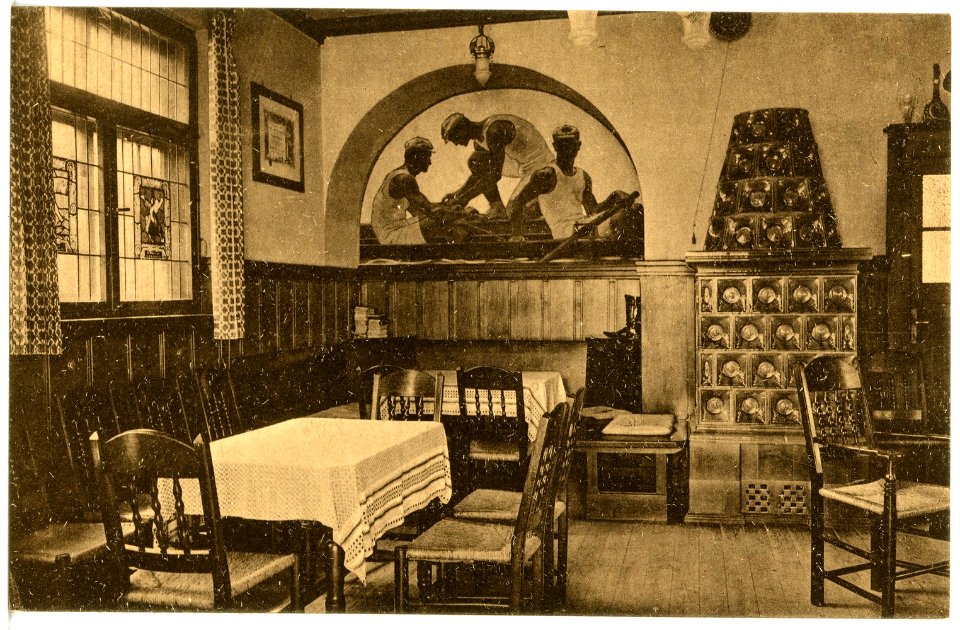 20744-Meißen-1917-Inneres des Ruderclubs "Neptun"-Brück & Sohn Kunstverlag