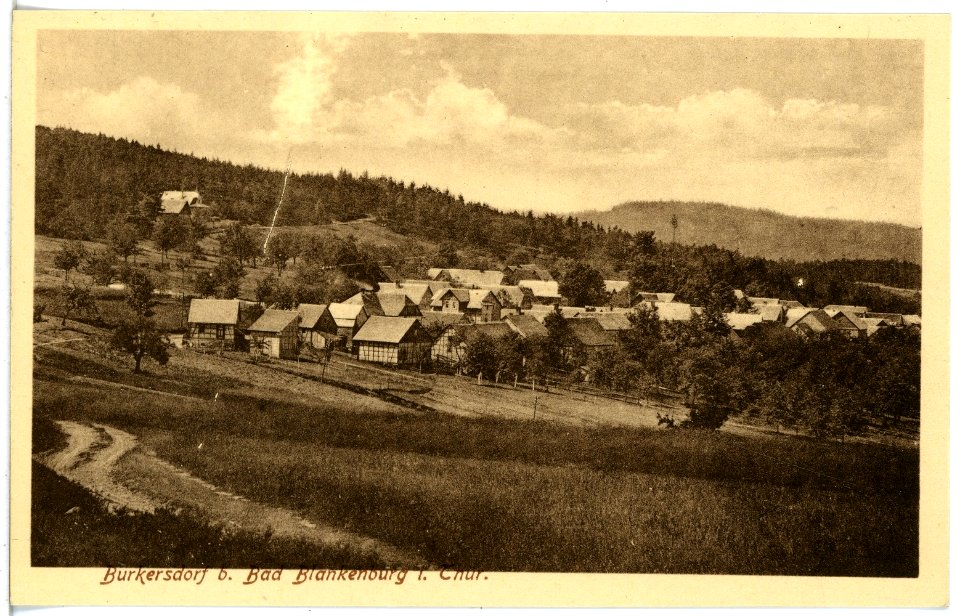 20878-Burkersdorf (Saalfelder Höhe)-1918-Blick auf Burkersdorf-Brück & Sohn Kunstverlag
