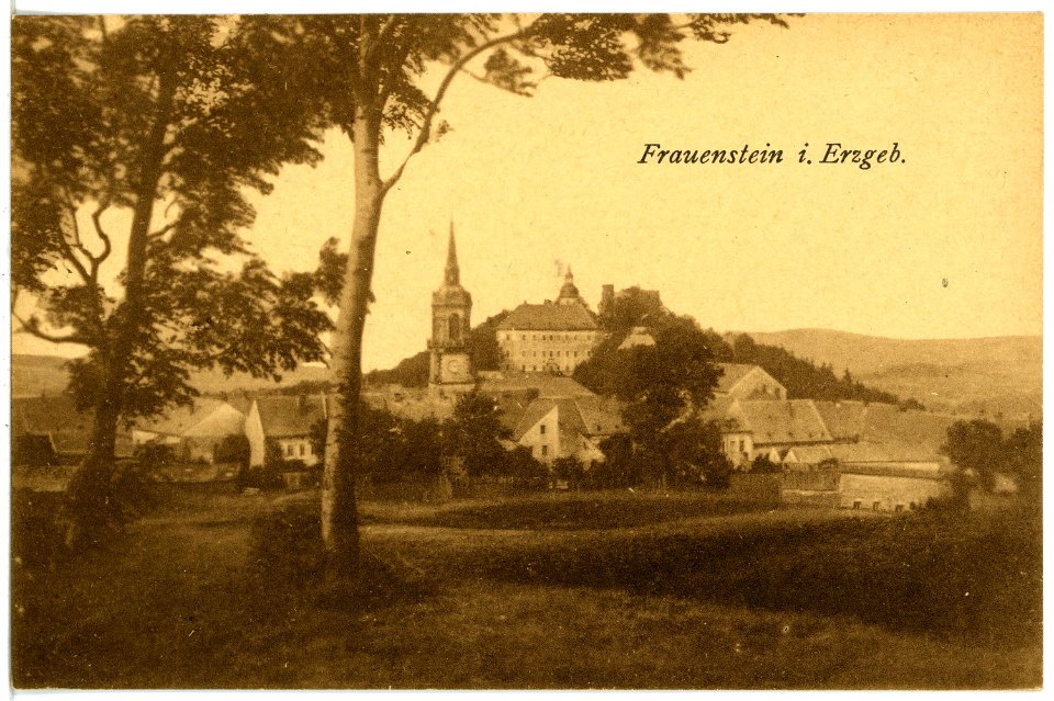21936-Frauenstein-1921-Blick auf Frauenstein-Brück & Sohn Kunstverlag