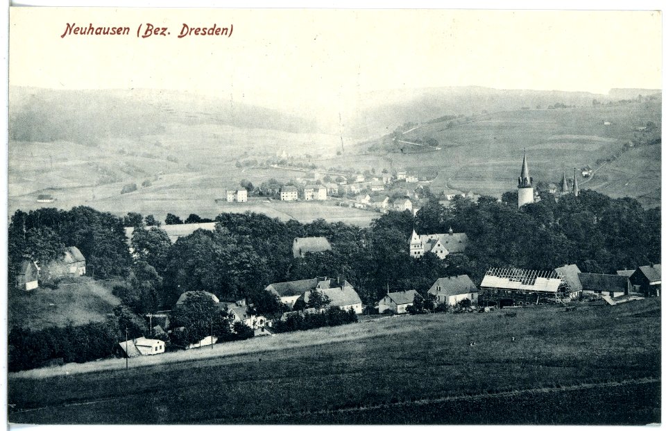 21134-Neuhausen-1919-Blick auf Neuhausen-Brück & Sohn Kunstverlag